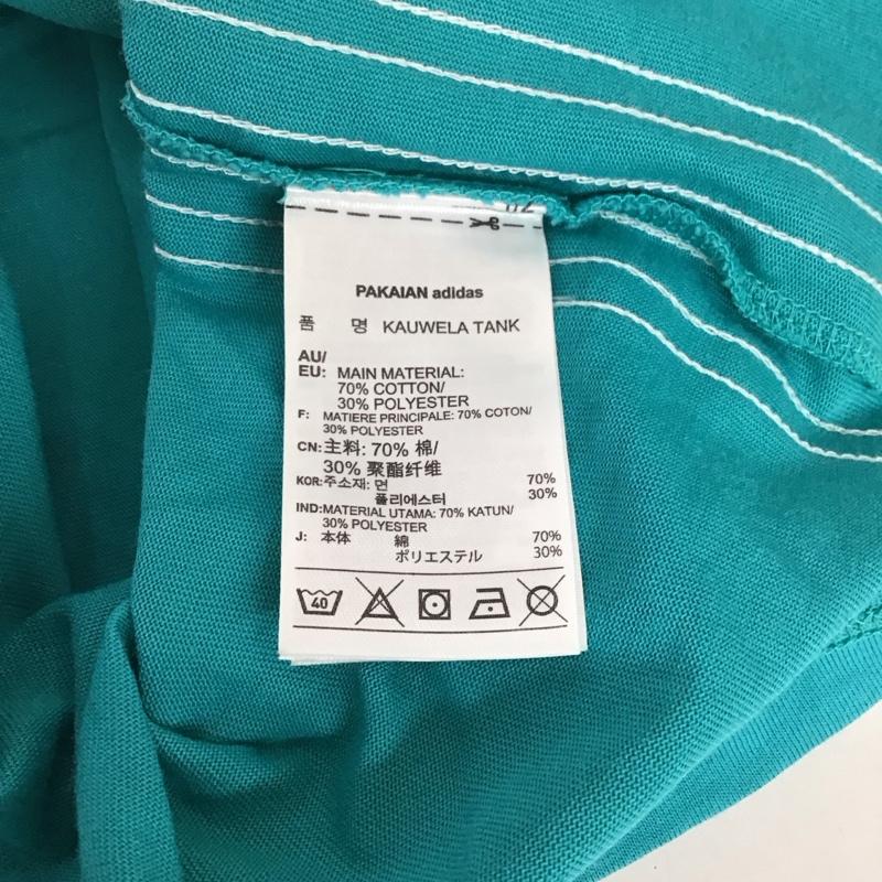 アディダス adidas タンクトップ タンクトップ ao3153 タンクトップ ノースリーブカットソー スポーツウェア pharrellwilliams L ロゴ、文字 青 / ブルー / レディース USED 古着 中古 10129750