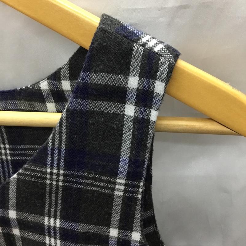 セシルマクビー CECIL McBEE トップス トップス ノースリーブ FST16144 M チェック ダークグレー / ダークグレー / X 白 / ホワイト / X 紺 / ネイビー / レディース USED 古着 中古 10118175