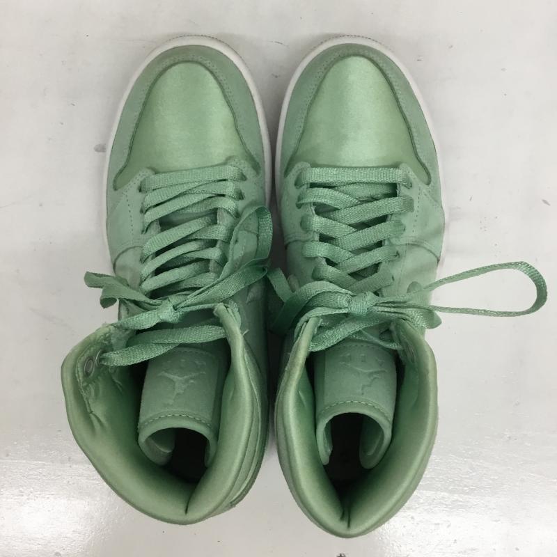 ナイキ NIKE スニーカー スニーカー AO1847-345 WMNS AIR JORDAN 1 RET HIGH SOH 23.5cm ロゴ、文字 薄緑 / ライトグリーン / レディース USED 古着 中古 10129682