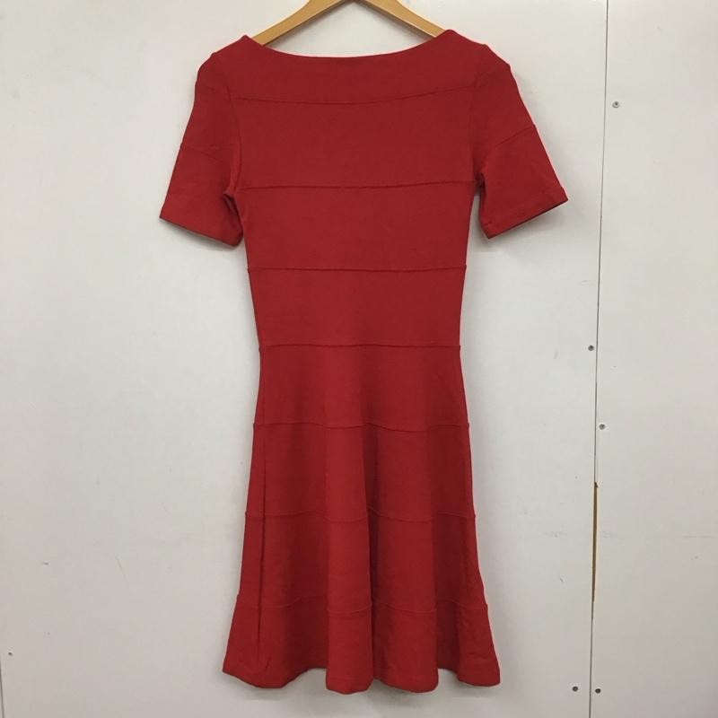 ザラベーシック ZARA BASIC ワンピース ひざ丈スカート XS 無地 赤 / レッド / レディース USED 古着 中古 10136624