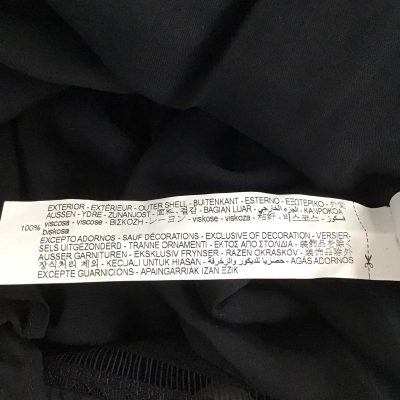 ザラ ZARA ワンピース ひざ丈スカート 半袖ワンピース フレアスカート 前開き M 無地 黒 / ブラック / レディース USED 古着 中古 10138310