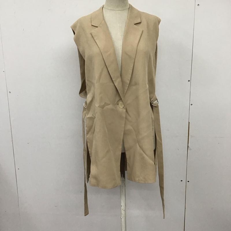 ザラ ZARA ベスト ベスト ロングベスト カラーベスト カジュアルベスト ノースリーブカットソー M 無地 ベージュ / ベージュ / レディース USED 古着 中古 10123791