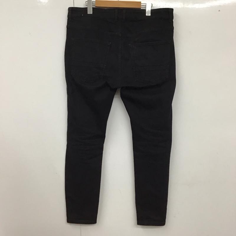 ザラ ZARA パンツ デニム、ジーンズ デニムパンツ スリムパンツ カジュアルパンツ ストレッチパンツ 46 無地 黒 / ブラック / メンズ USED 古着 中古 10127747