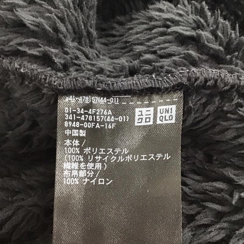 ユニクロ UNIQLO トレーナー 長袖 341-478157 フリースプルオーバー L 無地 黒 / ブラック / メンズ USED 古着 中古 10134865