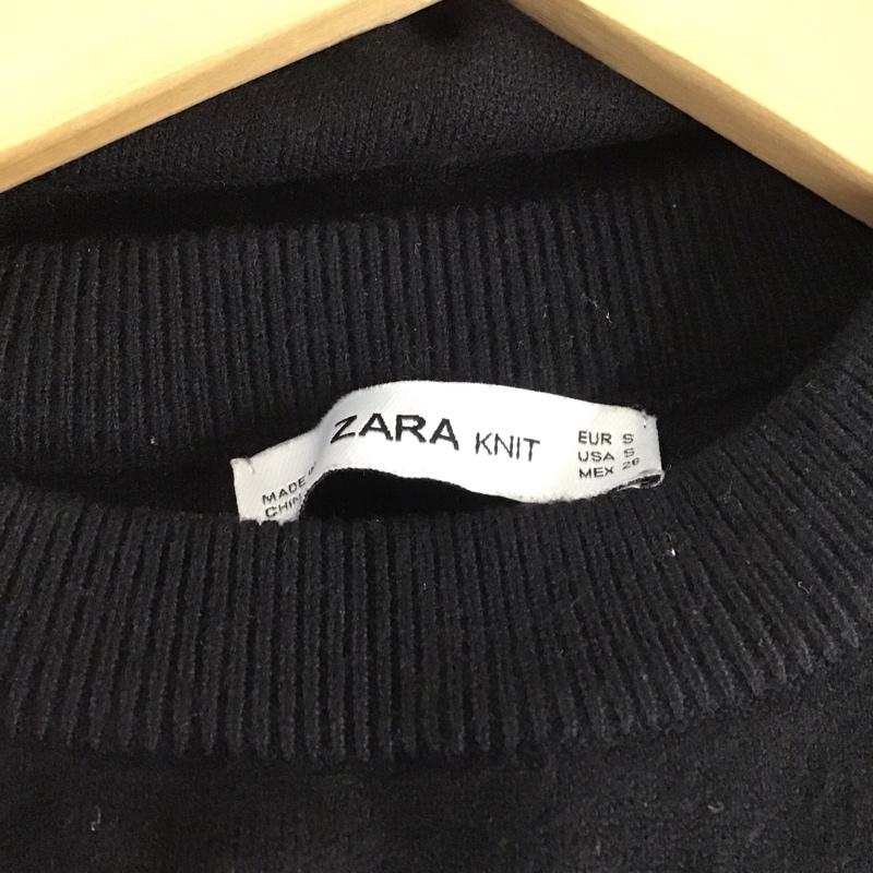 ザラ ZARA ニット、セーター 長袖 S 無地 黒 / ブラック / レディース USED 古着 中古 10129332