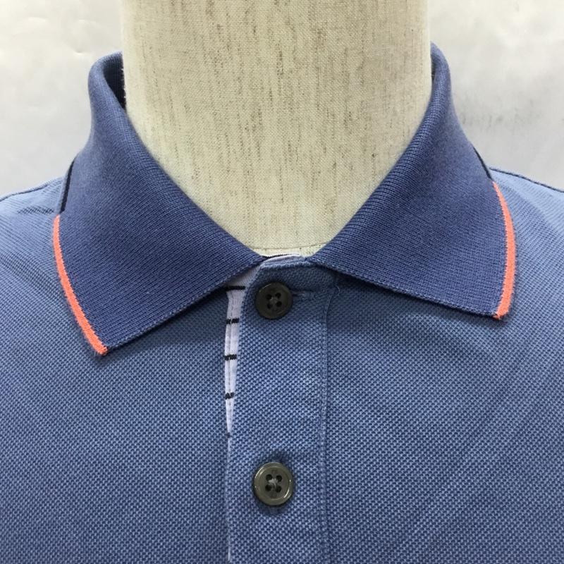 ポールスミス Paul Smith ポロシャツ 半袖 半袖ポロシャツ カラーシャツ 半袖カットソー S ロゴ、文字 青 / ブルー / メンズ USED 古着 中古 10109278