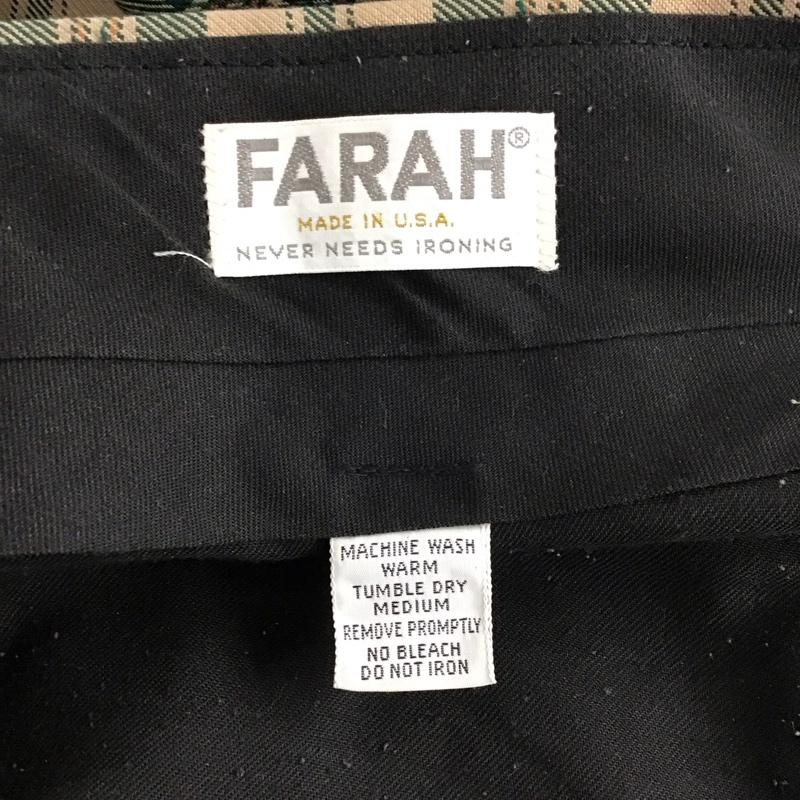 ファーラー FARAH パンツ スラックス スラックスパンツ ワイドパンツ センタータックパンツ 80s M チェック マルチカラー / マルチカラー / メンズ USED 古着 中古 10149725