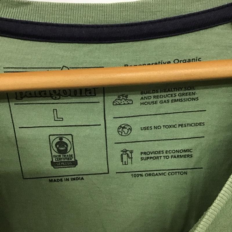 パタゴニア patagonia Tシャツ 半袖 L プリント カーキ / カーキ / メンズ USED 古着 中古 10137018