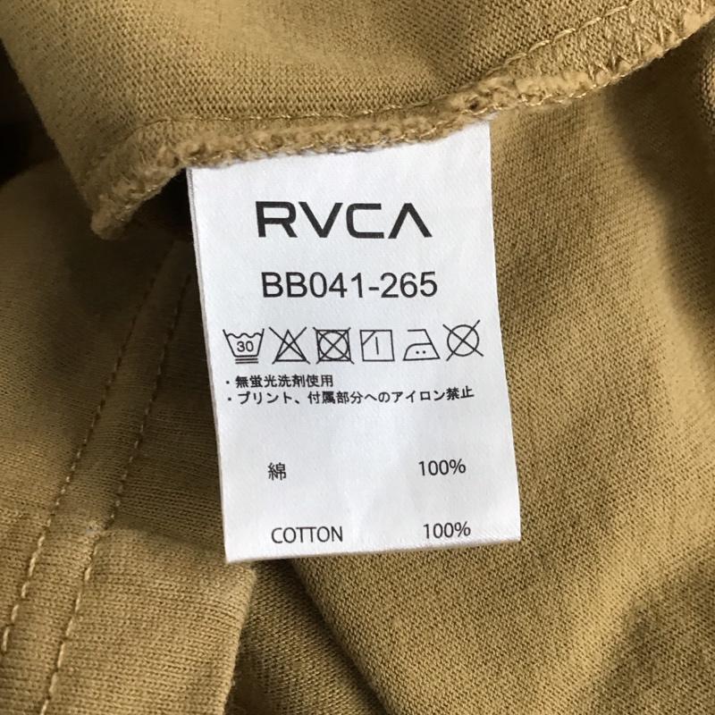 ルーカ RVCA Tシャツ 半袖 bb041-265 半袖カットソー バックプリント クルーネックカットソー M ロゴ、文字 ベージュ / ベージュ / メンズ USED 古着 中古 10136574