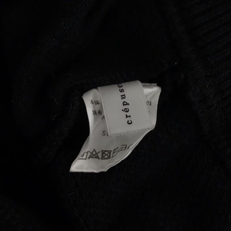 クレプスキュール crepuscule カーディガン 長袖 1903-002 moss stitch V/N cardigan 鹿の子カーディガン 無地 黒 / ブラック / メンズ USED 古着 中古 10136882