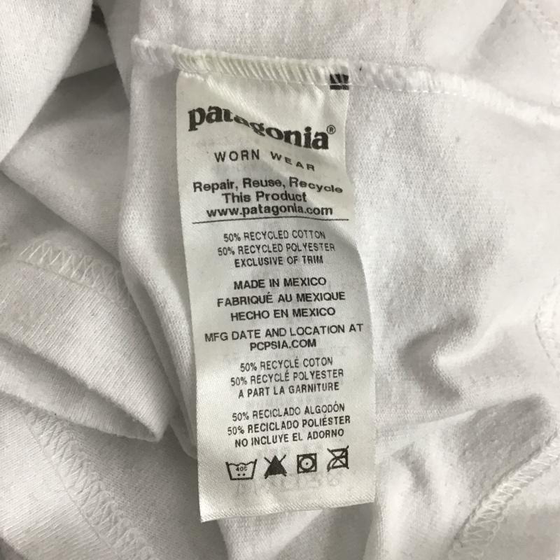 パタゴニア patagonia カットソー 長袖 長袖カットソー クルーネックカットソー ロングスリーブカットソー プリントTシャツ XS ロゴ、文字 白 / ホワイト / メンズ USED 古着 中古 10124514