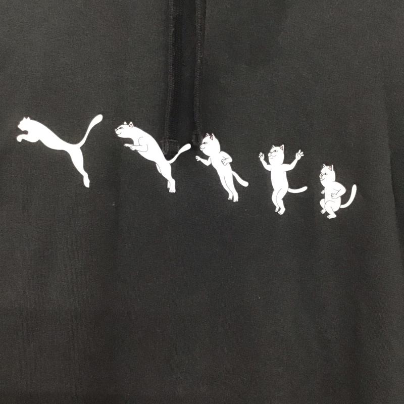 プーマ PUMA パーカー 長袖 長袖パーカー プルオーバーパーカー スウェット ripndip L プリント 黒 / ブラック / メンズ USED 古着 中古 10134582