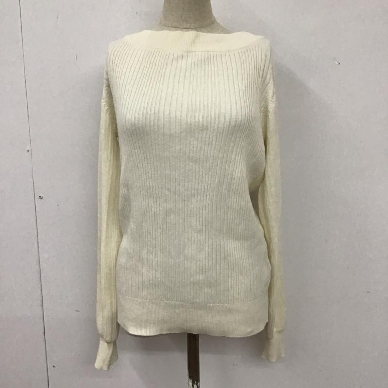 ロデオクラウンズ Rodeo Crowns ニット、セーター 長袖 420bah70-0730 2WAYオフショル リブニットトップス 長袖ニットカットソー M 無地 白 / ホワイト / レディース USED 古着 中古 10113821