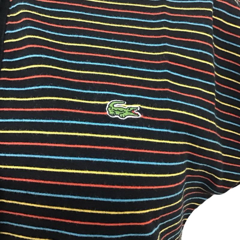 ラコステ LACOSTE ポロシャツ 半袖 半袖ポロシャツ カラーシャツ 半袖カットソー 42 ボーダー柄 マルチカラー / マルチカラー / レディース USED 古着 中古 10113709