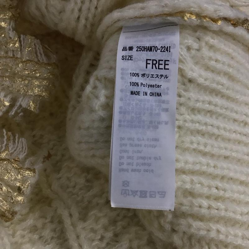 アズールバイマウジー AZUL BY MOUSSY ニット、セーター 長袖 250ham70-224i ダメージ箔グラデーションニットップス 長袖ニット FREE 総柄 白 / ホワイト / レディース USED 古着 中古 10145173
