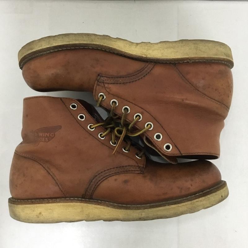 レッドウィング RED WING ブーツ ショートブーツ 8166 6インチ クラシックラウンド 7.5D US:7.5 ロゴ、文字 茶 / ブラウン / メンズ USED 古着 中古 10133814