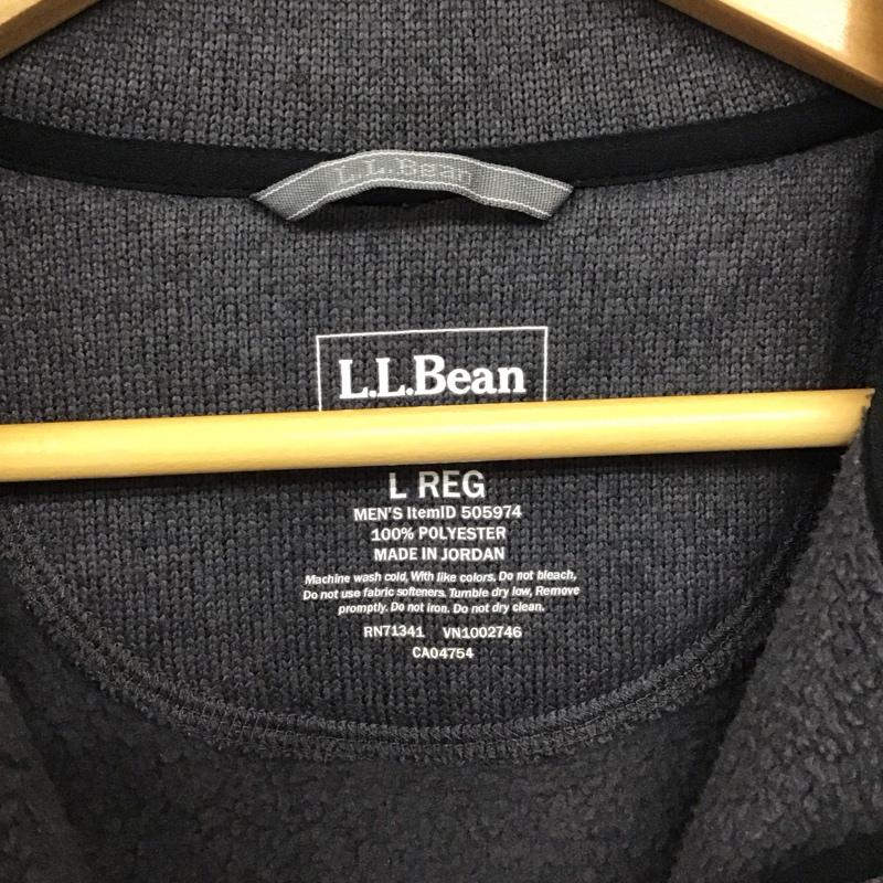 エルエルビーン L.L.Bean ベスト ベスト ジップアップベスト ノースリーブカットソー スタンドネック L ロゴ、文字 灰 / グレー / メンズ USED 古着 中古 10136580