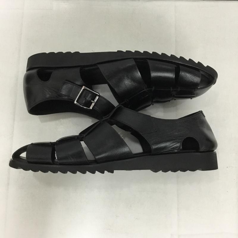 パラブーツ Paraboot サンダル サンダル 123312 グルカサンダル レザー PACIFIC 45 箱有 無地 黒 / ブラック / メンズ USED 古着 中古 10138474