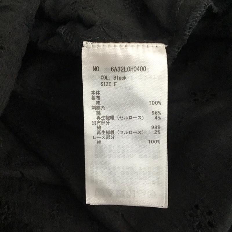 ショコラ フィネ ローブ chocol raffine robe ワンピース ロングスカート 6A32L0H0400 I 胸元レース7分袖ワンピース FREE レース柄 黒 / ブラック / レディース USED 古着 中古 10119213