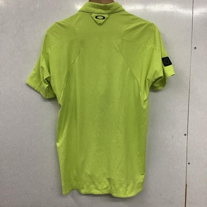 オークリー OAKLEY ポロシャツ 半袖 半袖ポロシャツ カラーシャツ 半袖カットソー M ロゴ、文字 黄 / イエロー / メンズ USED 古着 中古 10135625