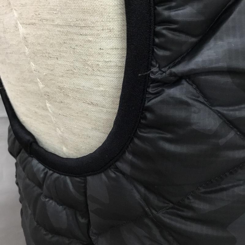エディーバウアー Eddie Bauer ベスト ベスト 0317979 ダウンジャケット ジップアップジャケット アウター XS 総柄 黒 / ブラック / メンズ USED 古着 中古 10108235