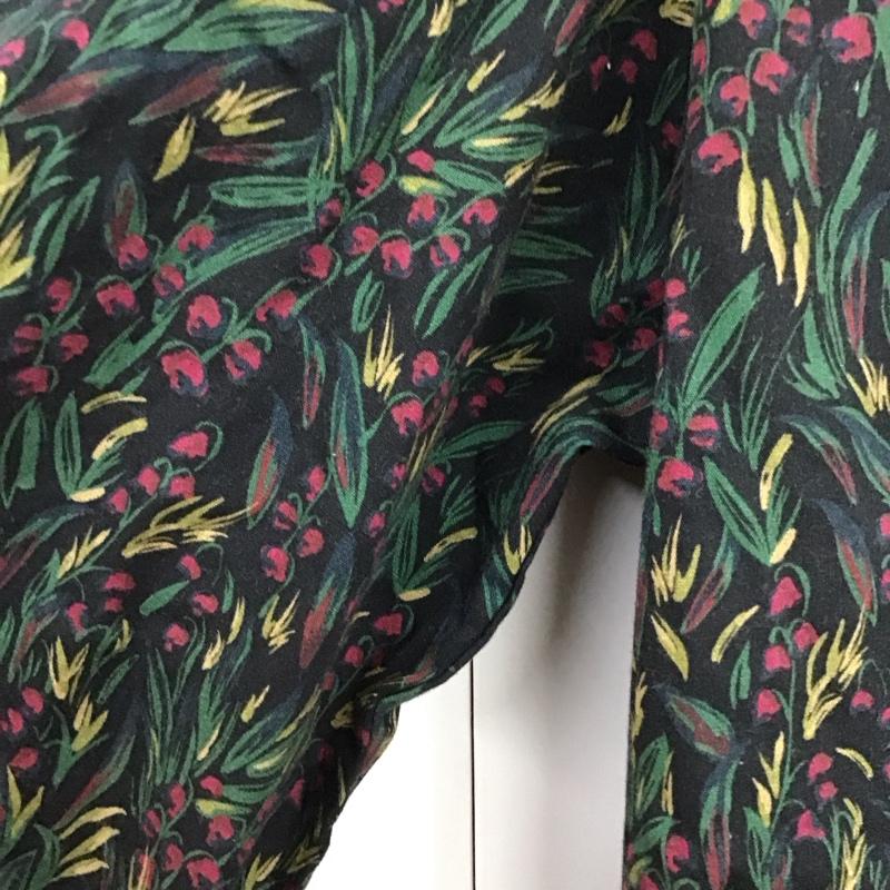 ザラ ZARA カットソー 長袖 2070/001/800 balloons puffy sleeves high neck top M 総柄 マルチカラー / マルチカラー / レディース USED 古着 中古 10131851