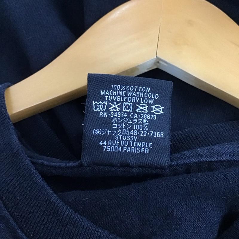 ステューシー STUSSY Tシャツ 半袖 L ロゴ、文字 黒 / ブラック / メンズ USED 古着 中古 10132421