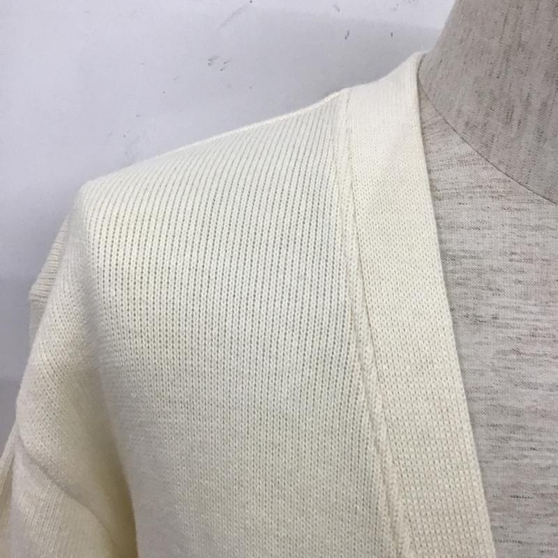 ラコステ LACOSTE カーディガン 長袖 4 無地 白 / ホワイト / メンズ USED 古着 中古 10105675