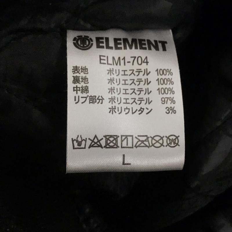 エレメント ELEMENT ジャケット、上着 ジャケット、ブレザー ナイロンジャケット カジュアルジャケット アウター スカジャン L ロゴ、文字 黒 / ブラック / メンズ USED 古着 中古 10141750
