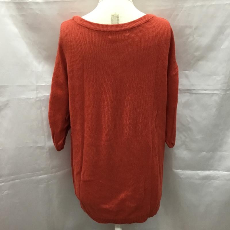 アールシーダブリュービー RCWB カットソー 半袖 4209AR70-0140 コットンニット 刺繍 FREE 花柄 赤 / レッド /  レディース USED 古着 中古 10107430