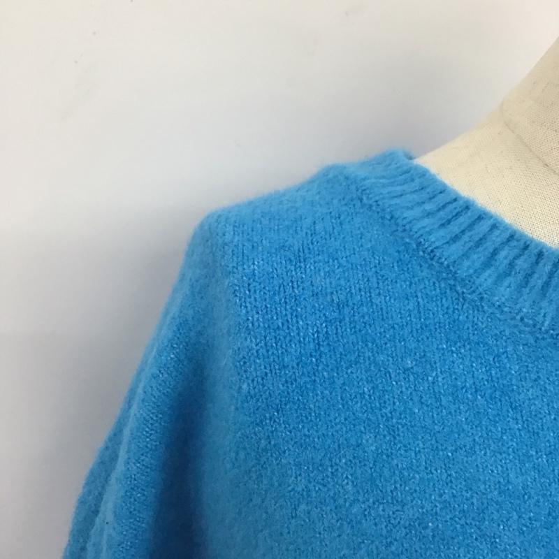 ザラ ZARA ニット、セーター 長袖 2142 216 402 soft knit クルーネック S 無地 青 / ブルー /  レディース USED 古着 中古 10107068