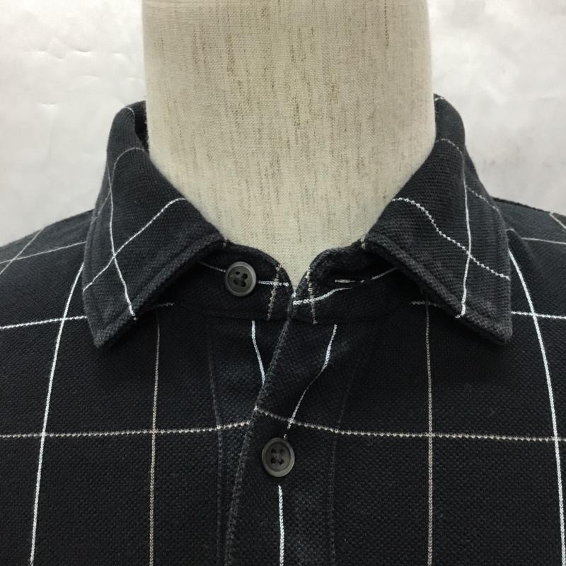アール・ニューボールド R.NEWBOLD ポロシャツ 半袖 RN-MO-33950 チェック M ワンポイント 黒 / ブラック / メンズ USED 古着 中古 10109274