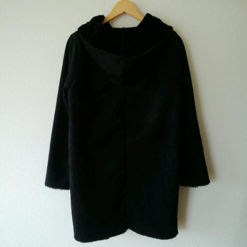 ナチュラルクチュール natural couture コート コート一般 M 無地 黒 / ブラック / レディース USED 古着 中古 10016232
