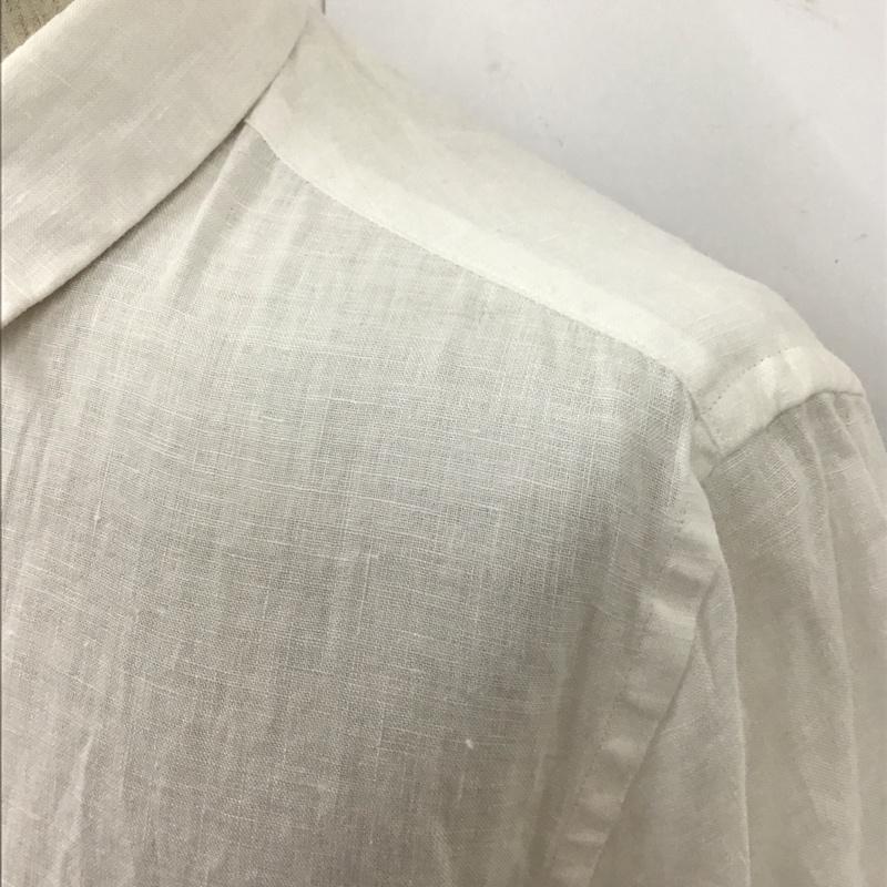 ザラメン ZARA MAN シャツ、ブラウス 半袖 半袖シャツ カラーシャツ 半袖カットソー 無地シャツ M 無地 白 / ホワイト /  メンズ USED 古着 中古 10110389