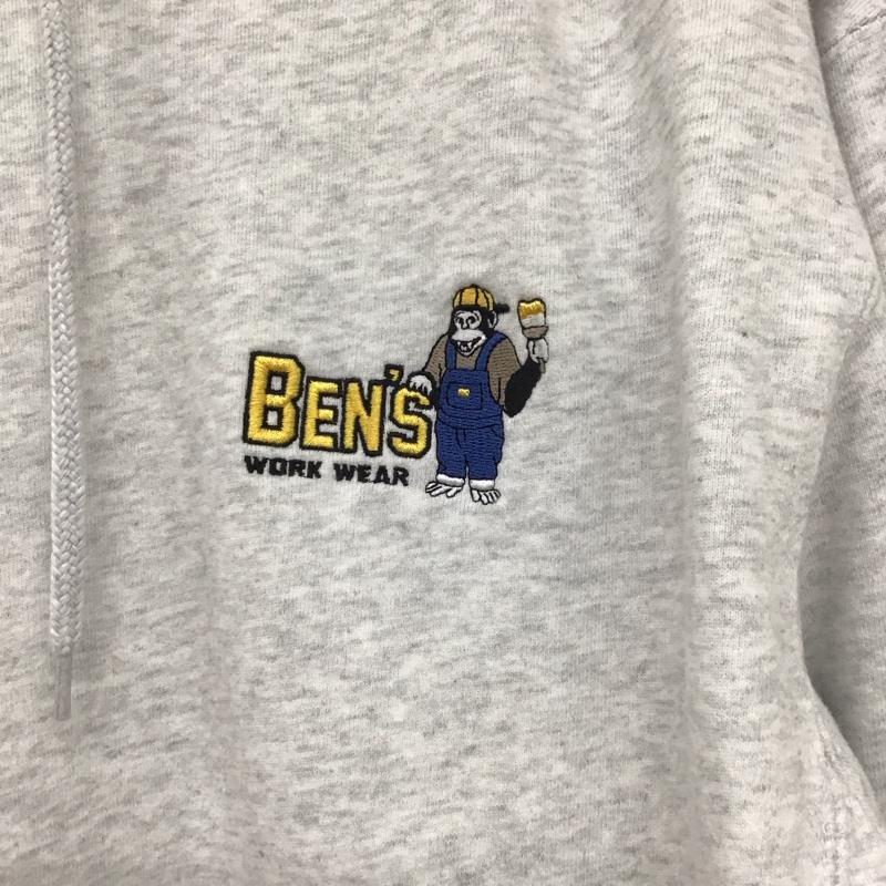 ベンデイビス BEN DAVIS パーカー 長袖 長袖パーカー プルオーバーパーカー スウェット M プリント 灰 / グレー / メンズ USED 古着 中古 10133624