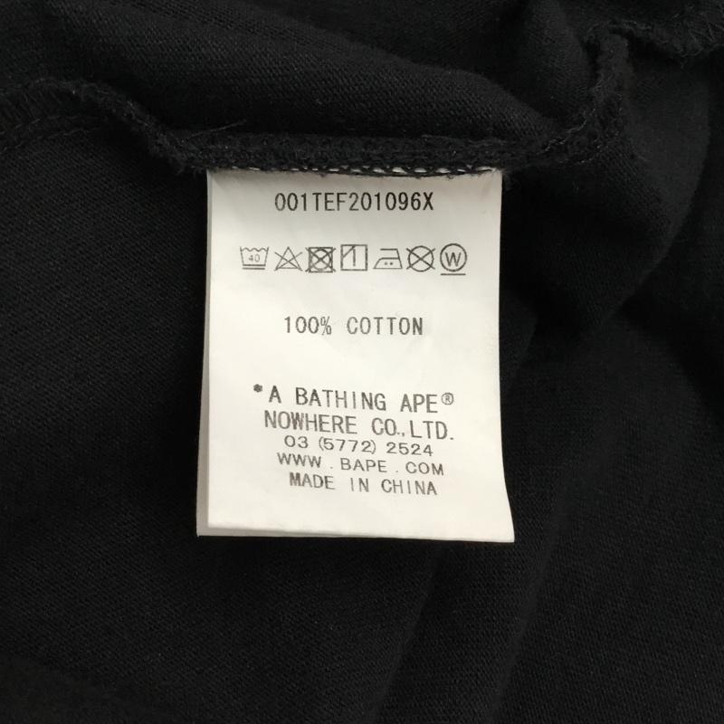 アベイシングエイプ A BATHING APE Tシャツ 半袖 001TEF201096X BAPE TEE SUMMER CAMP プリント XL ロゴ、文字 黒 / ブラック / メンズ USED 古着 中古 10121243