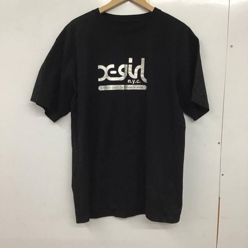 エックスガール X-girl Tシャツ 半袖 105202011001 NYC S/S TEE ニューヨーク L プリント X ロゴ、文字 黒 / ブラック / レディース USED 古着 中古 10137265