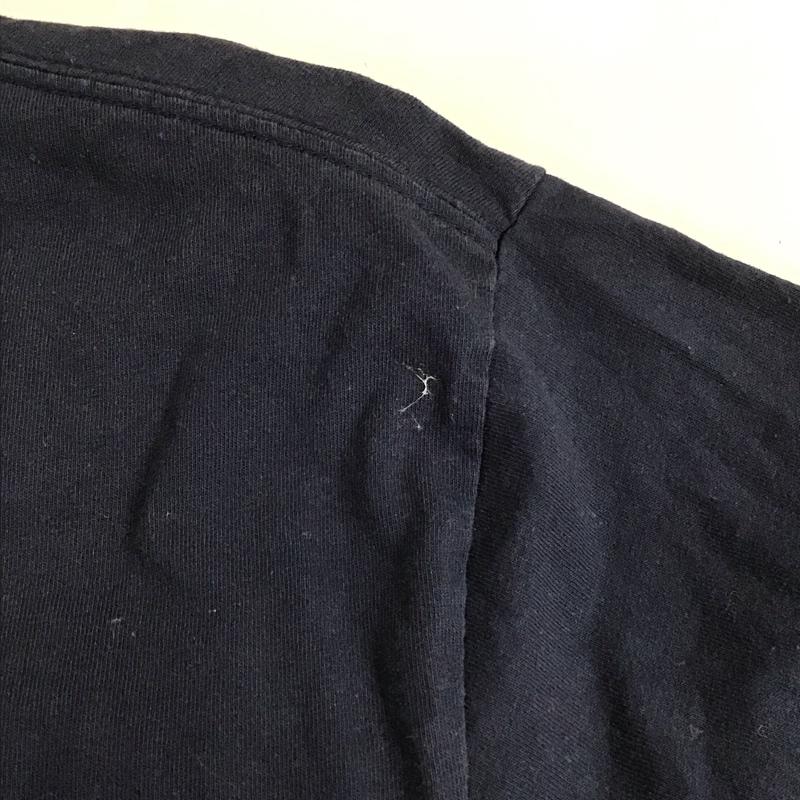 チャンピオン Champion Tシャツ 長袖 C8-Q407 バックロゴ ロンT クルーネック XL ロゴ、文字 紺 / ネイビー / メンズ USED 古着 中古 10131337