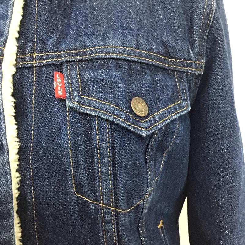 リーバイス Levi s ジャケット、上着 ジャケット、ブレザー PC9-36136-0001 デニムジャケット 裏ボア ジージャン S ロゴ、文字 インディゴ / インディゴ / レディース USED 古着 中古 10109652