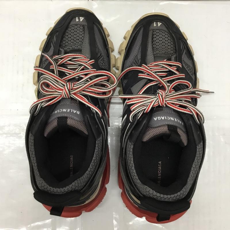 バレンシアガ BALENCIAGA スニーカー スニーカー 542023 トラックトレーナー 27cm 27.0cm ロゴ、文字 黒 / ブラック / X 灰 / グレー / X 赤 / レッド / メンズ USED 古着 中古 10106272