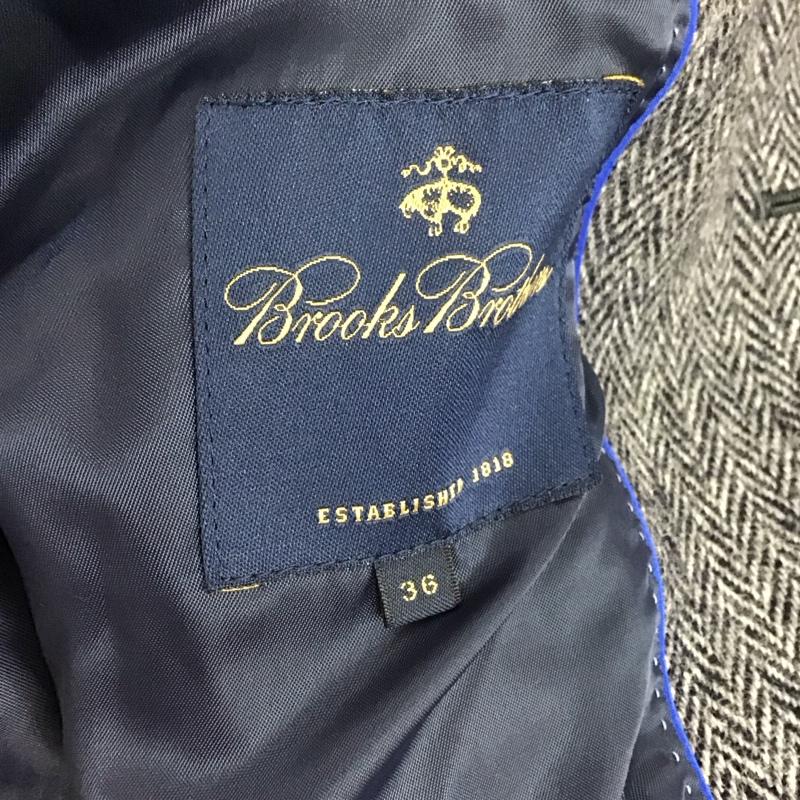 ブルックスブラザーズ BROOKS BROTHERS コート コート一般 ロングコート カラーロングジャケット カジュアルジャケット アウター 36 総柄 灰 / グレー / メンズ USED 古着 中古 10111092