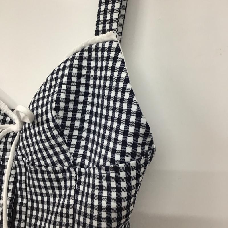 ザラ ZARA キャミソール キャミソール ビスチェ S チェック 白 / ホワイト / X 紺 / ネイビー / レディース USED 古着 中古 10136871