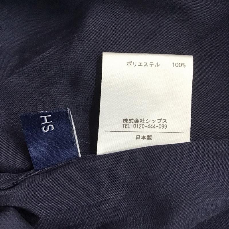シップス SHIPS シャツ、ブラウス 長袖 311-14-0495 ソリッドギャザーブラウス 無地 紺 / ネイビー / レディース USED 古着 中古 10110497