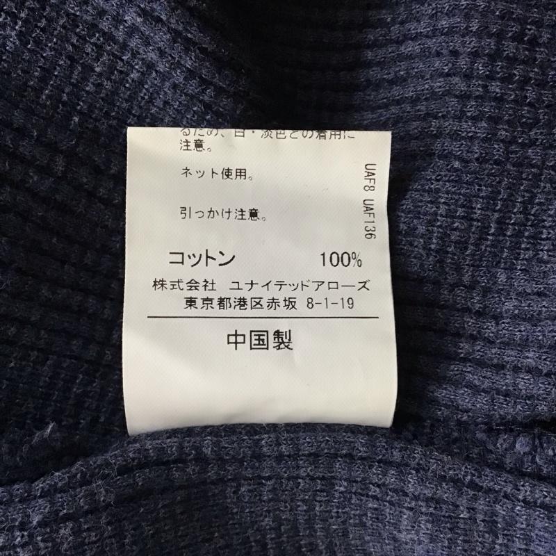 グリーンレーベルリラクシング green label relaxing カットソー 七分袖 3217-199-4649 リブ クルーネック M 紺 / ネイビー / メンズ USED 古着 中古 10118337