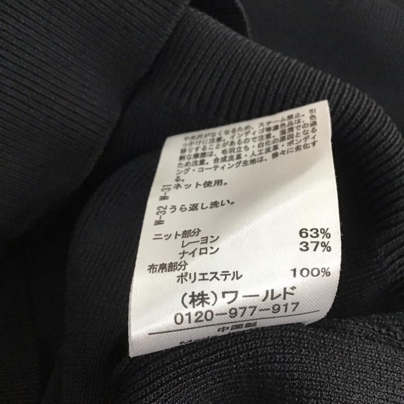 インデックス index カットソー 半袖 半袖ニットカットソー クルーネック セーター M 無地 黒 / ブラック / レディース USED 古着 中古 10146668