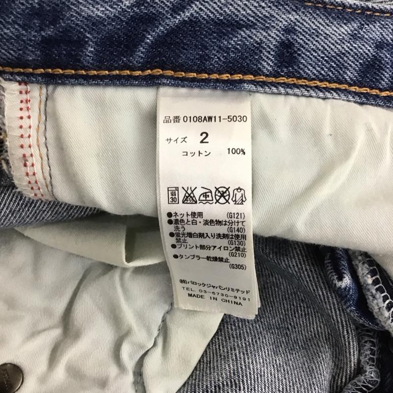 マウジー MOUSSY パンツ デニム、ジーンズ 0108AW11-5030 クラッシュデニム ダメージ プリント 2 ダメージ加工 青 / ブルー / レディース USED 古着 中古 10106992