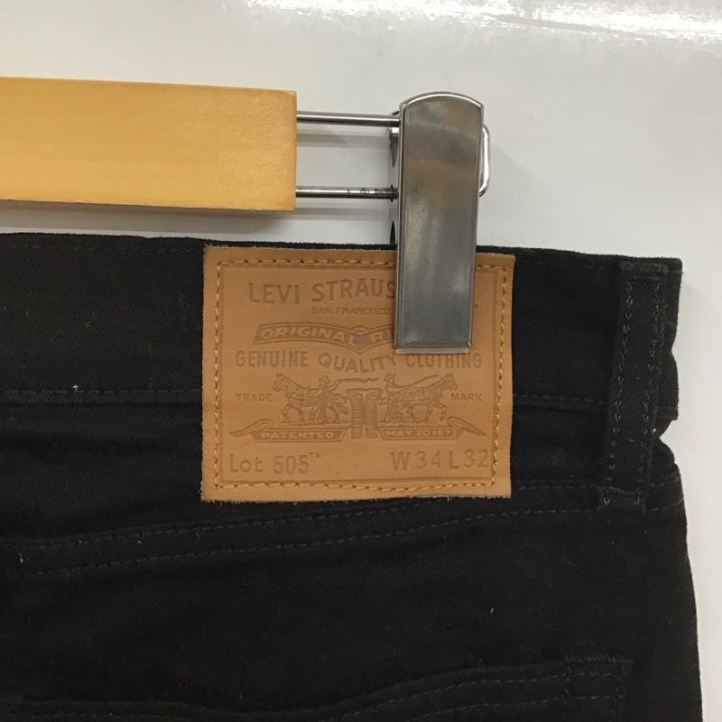 リーバイストラウスアンドコー Levi Strauss & co. パンツ デニム、ジーンズ デニムパンツ ワイドパンツ カジュアルパンツ ストレッチパンツ 34 無地 黒 / ブラック / メンズ USED 古着 中古 10132390