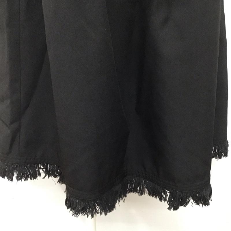 アイテムズ アーバンリサーチ ITEMS URBAN RESEARCH スカート ロングスカート IT17-25A016 ティアードフリンジスカート FREE 無地 黒 / ブラック / レディース USED 古着 中古 10108226