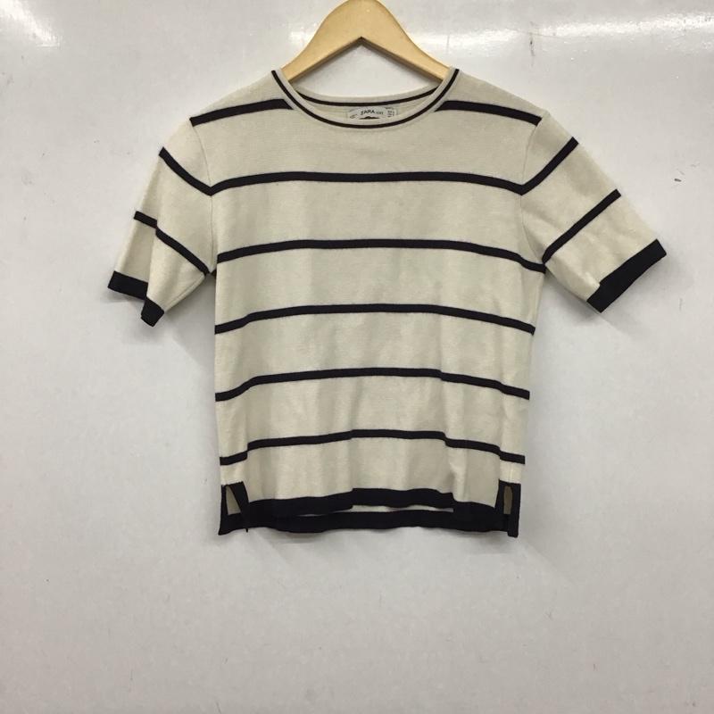 ザラ ZARA カットソー 半袖 S ボーダー柄 マルチカラー / マルチカラー / レディース USED 古着 中古 10136668