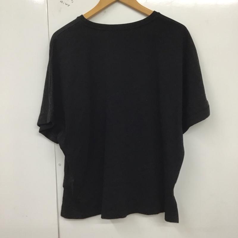 ザラ ZARA カットソー 半袖 半袖カットソー 無地Tシャツ クルーネックカットソー L 無地 黒 / ブラック / レディース USED 古着 中古 10129745